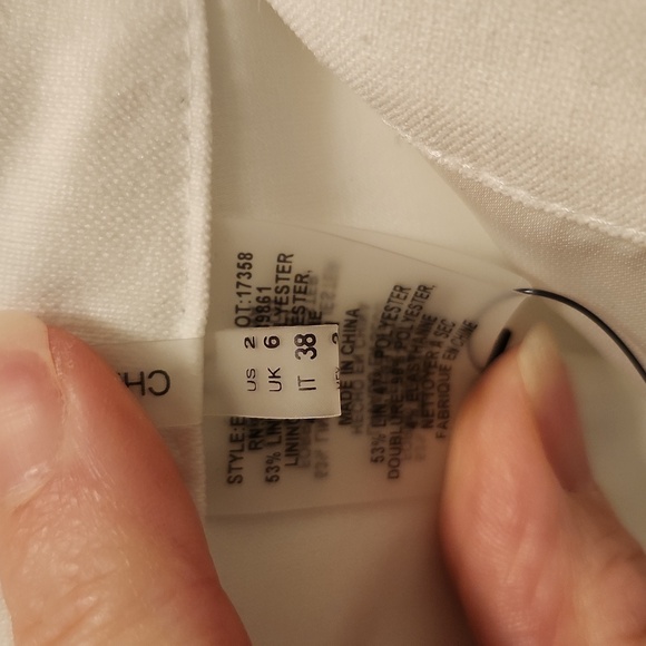 Elie Tahari White Linen Trousers Size 2 - Picture 3 of 5